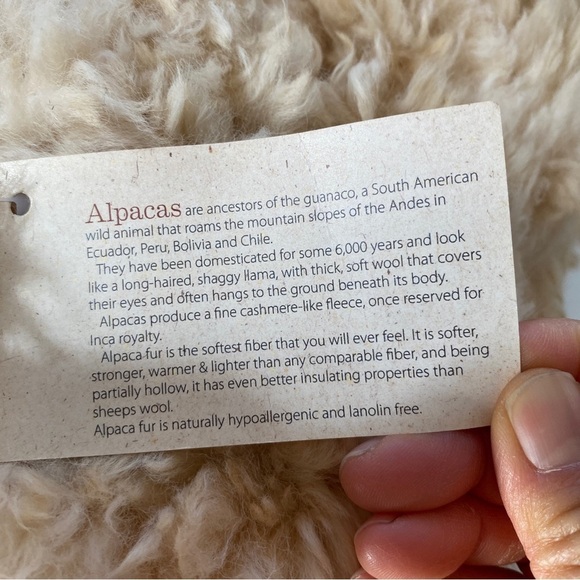 NEW 100% Alpaca cream trapper hat - Picture 5 of 8